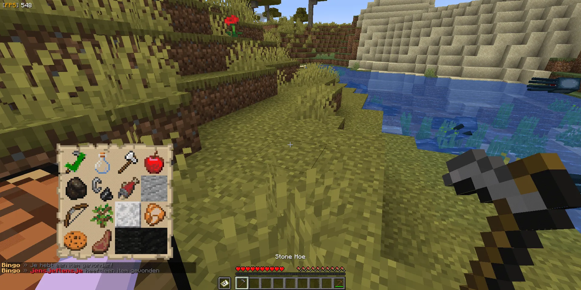 Minecraft bingo game