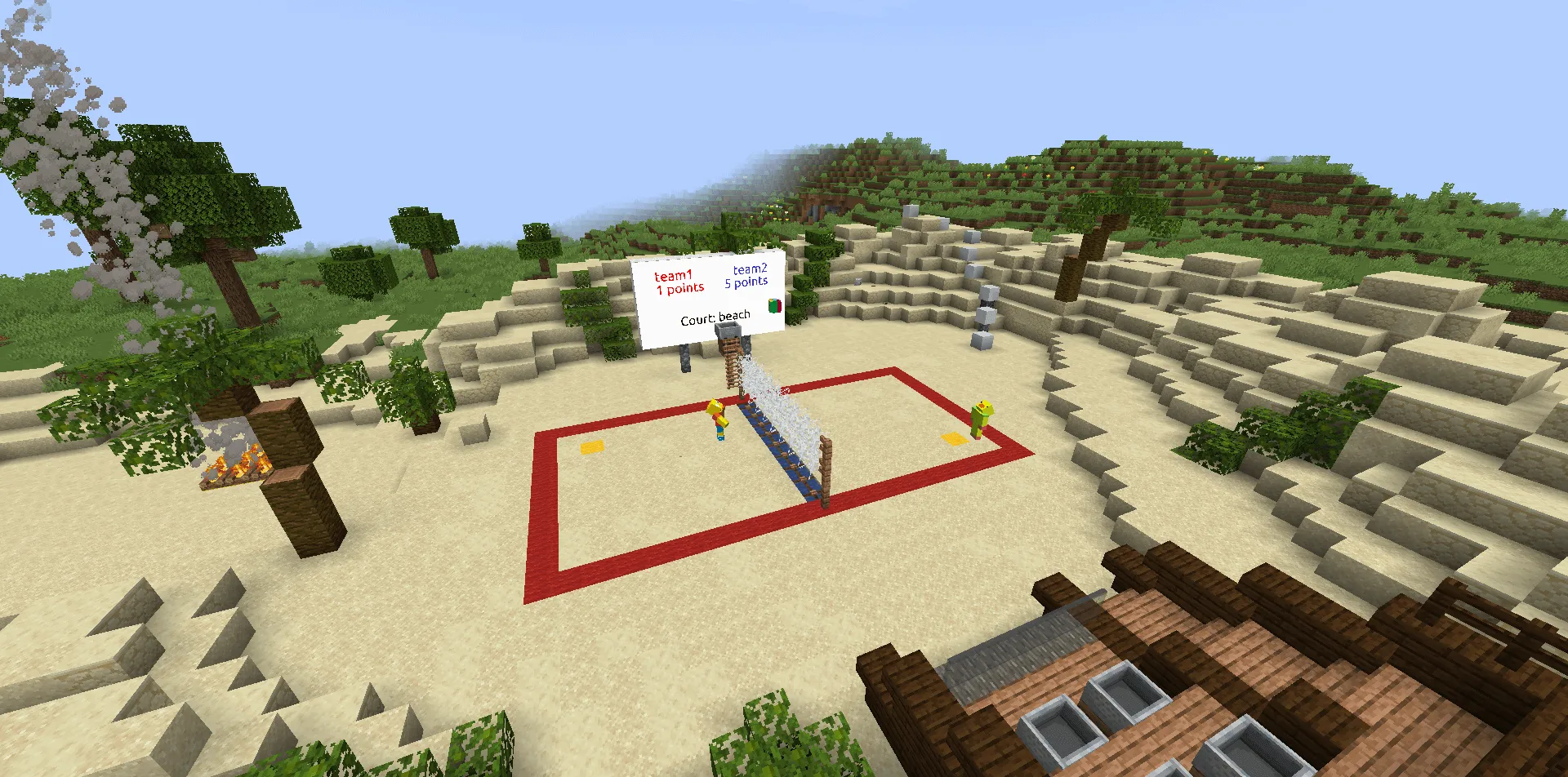 Minecraft volleyball game
