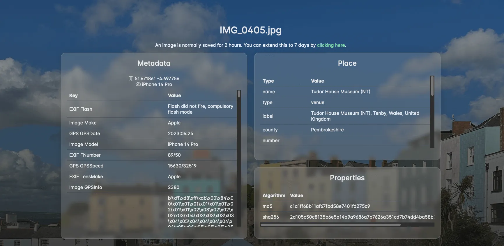 Image lookup site